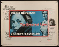 6k0186 EUROPA '51 1/2sh 1954 Ingrid Bergman's back, Roberto Rossellini's The Greatest Love!