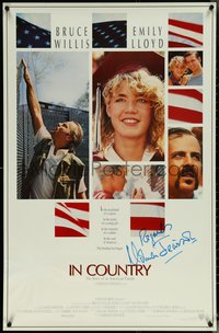 6k0734 IN COUNTRY signed int'l 1sh 1989 by Norman Jewison, Vietnam war memorial, Bruce Willis!