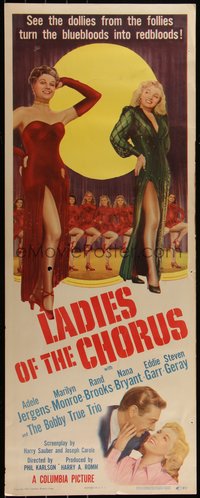 6k0082 LADIES OF THE CHORUS insert 1948 sexy Marilyn Monroe & gorgeous Adele Jergens, ultra rare!