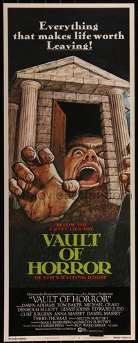 6k0098 VAULT OF HORROR insert 1973 Tales from Crypt sequel, cool art of death's waiting room!