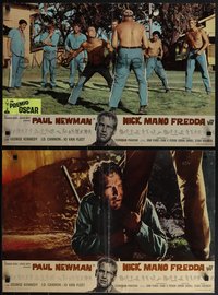 6k0157 COOL HAND LUKE 5 Italian 18x27 pbustas 1967 Paul Newman, prison escape classic!