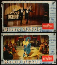 6k0153 WHITE CHRISTMAS 8 Italian 16x27 pbustas 1955 different images of wacky Bing Crosby, Kaye!