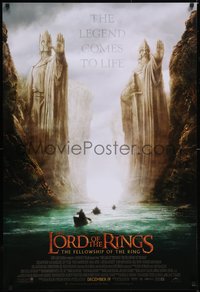 6k0785 LORD OF THE RINGS: THE FELLOWSHIP OF THE RING advance 1sh 2001 J.R.R. Tolkien, Argonath!