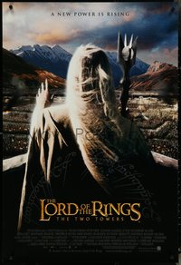 6k0786 LORD OF THE RINGS: THE TWO TOWERS int'l DS 1sh 2002 Christopher Lee as Saruman!