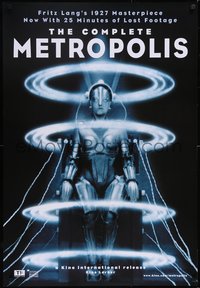 6k0808 METROPOLIS 1sh R2010 Fritz Lang, classic robot art from the first German release!
