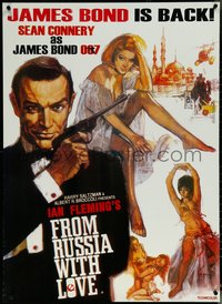 6k0006 FROM RUSSIA WITH LOVE Pakistani R1970s art of Connery as James Bond w/ sexy girls, rare!