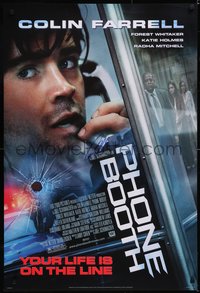 6k0848 PHONE BOOTH signed DS 1sh 2003 by Colin Farrell, directed by Joel Schumacher!