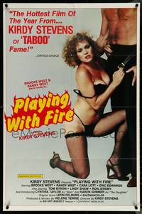 6k0854 PLAYING WITH FIRE 25x38 1sh 1983 sexy image with Brooke & Randy West, rare!