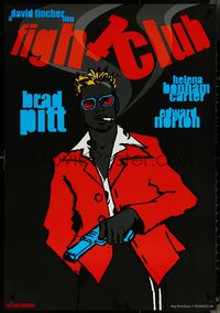 6k0328 FIGHT CLUB Polish 27x39 2009 completely different artwork by Michal Ksiazek, Tribute!