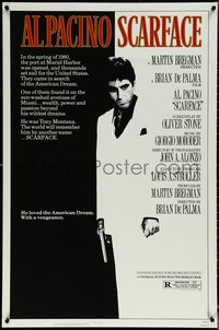 6k0894 SCARFACE 1sh 1983 Al Pacino as Tony Montana, Brian De Palma, Oliver Stone classic!