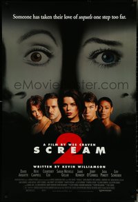 6k0898 SCREAM 2 1sh 1997 Wes Craven directed, Neve Campbell, Courteney Cox