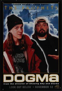 6k0288 DOGMA signed mini poster 1999 by BOTH director Kevin Smith AND Jason Mewes, Jay & Silent Bob!