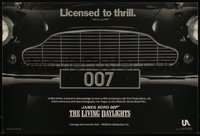 6k0168 LIVING DAYLIGHTS 12x18 special poster 1986 great image of classic Aston Martin car grill!