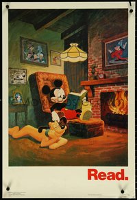 6k0511 MICKEY MOUSE 21x31 special poster 1978 American Library Association Read campaign, rare!