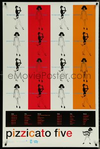 6k0404 PIZZICATO FIVE 27x40 music poster 1990s concert poster, cool design!
