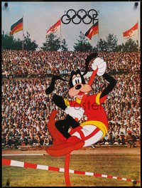6k0522 SUPERSTAR GOOFY 24x32 German special poster 1972 Disney, great different cartoon Olympics images!