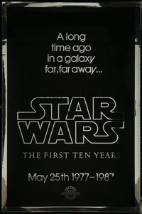 6k0925 STAR WARS THE FIRST TEN YEARS foil Kilian 1sh 1987 wonderful design by Dayna Stedry!