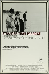 6k0930 STRANGER THAN PARADISE 1sh 1984 Jim Jarmusch, John Lurie, with Eszter Balint on beach!