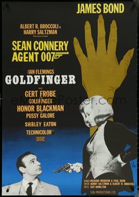6k0317 GOLDFINGER Swedish R1967 Sean Connery as James Bond 007, Blackman as Pussy Galore, Aberg art!