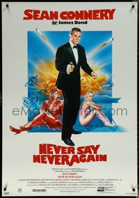 6k0318 NEVER SAY NEVER AGAIN Swedish 1983 art of Sean Connery as James Bond 007 by Purkis, rare!