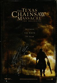 6k0949 TEXAS CHAINSAW MASSACRE THE BEGINNING signed teaser 1sh 2006 by 'Leatherface' Bryniarski!