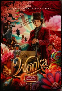 6k0996 WONKA teaser DS 1sh 2023 Timothee Chalamet, every good thing in this world started w/ a dream!