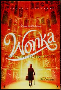 6k0997 WONKA teaser DS 1sh 2023 discover how Willy became Wonka, Timothee Chalamet w/ candy!