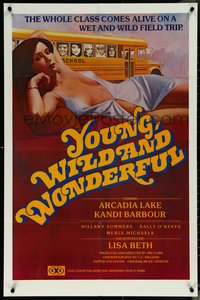 6k0999 YOUNG, WILD & WONDERFUL 25x38 1sh 1980 Arcadia Lake, Kandi Barbour, sexy artwork!