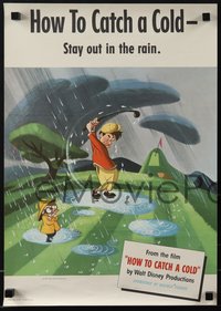 6k0177 HOW TO CATCH A COLD group of 6 14x20 special posters 1951 Walt Disney health class cartoon!