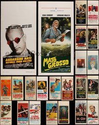 6m0626 LOT OF 29 FORMERLY FOLDED ITALIAN LOCANDINAS 1960s-1990s a variety of cool movie images!