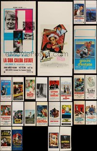 6m0628 LOT OF 27 FORMERLY FOLDED ITALIAN LOCANDINAS 1960s-1990s a variety of cool movie images!