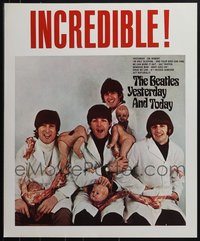 6m0645 LOT OF 5 UNFOLDED BEATLES YESTERDAY AND TODAY COMMERCIAL POSTERS 1980s wild butcher image!