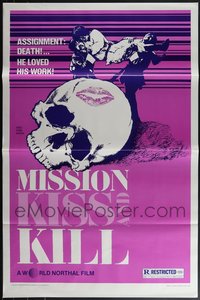 6m0150 LOT OF 26 FORMERLY TRI-FOLDED SINGLE-SIDED 27X41 MISSION: KISS & KILL ONE-SHEETS 1979 cool!