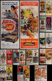 6m0614 LOT OF 22 MOSTLY UNFOLDED 1960S INSERTS 1960s great images from a variety of different movies!