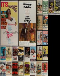 6m0591 LOT OF 29 MOSTLY UNFOLDED 1960S INSERTS 1960s great images from a variety of different movies!