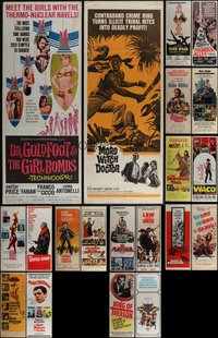 6m0608 LOT OF 24 UNFOLDED 1960S INSERTS 1960s great images from a variety of different movies!