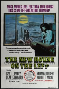 6m0442 LOT OF 8 FORMERLY TRI-FOLDED SINGLE-SIDED NEW HOUSE ON THE LEFT ONE-SHEETS 1975 horror!