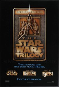 6m0293 LOT OF 16 UNFOLDED SINGLE-SIDED 27X40 STAR WARS TRILOGY ONE-SHEETS 1997 join the celebration!