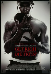 6m0207 LOT OF 22 UNFOLDED DOUBLE-SIDED GET RICH OR DIE TRYIN' ADVANCE ONE-SHEETS 2005 50 Cent!
