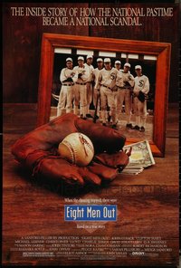 6m0497 LOT OF 5 UNFOLDED SINGLE-SIDED EIGHT MEN OUT ONE-SHEETS 1988 Cusack, Sayles, baseball!