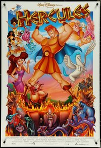 6m0516 LOT OF 5 UNFOLDED DOUBLE-SIDED 27X40 HERCULES ONE-SHEETS 1997 Disney Greek mythology cartoon