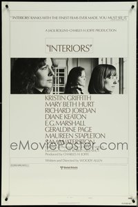 6m0221 LOT OF 21 UNFOLDED SINGLE-SIDED INTERIORS STYLE B ONE-SHEETS 1978 Diane Keaton, Woody Allen