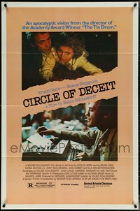 6m0322 LOT OF 15 FORMERLY TRI-FOLDED SINGLE-SIDED 27X41 CIRCLE OF DECEIT ONE-SHEETS 1981 Schygulla