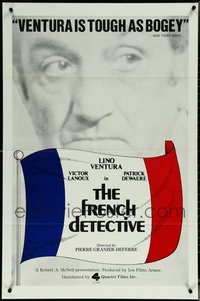 6m0358 LOT OF 13 FORMERLY TRI-FOLDED SINGLE-SIDED 27X41 FRENCH DETECTIVE ONE-SHEETS 1975 Ventura