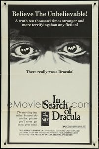 6m0262 LOT OF 19 FORMERLY TRI-FOLDED SINGLE-SIDED 27X41 IN SEARCH OF DRACULA ONE-SHEETS 1975 true!