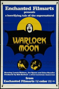 6m0178 LOT OF 24 FORMERLY TRI-FOLDED SINGLE-SIDED WARLOCK MOON ONE-SHEETS 1975 Satanic cult!