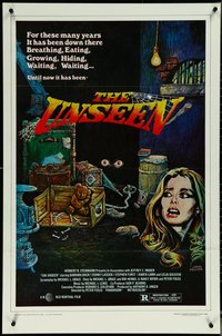 6m0440 LOT OF 8 FORMERLY TRI-FOLDED SINGLE-SIDED UNSEEN ONE-SHEETS 1980 Barbara Bach, horror art!