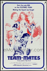 6m0381 LOT OF 11 FORMERLY TRI-FOLDED SINGLE-SIDED TEAM-MATES ONE-SHEETS 1978 sexy female football!