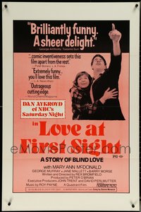 6m0367 LOT OF 12 FORMERLY TRI-FOLDED SINGLE-SIDED 27X41 LOVE AT FIRST SIGHT ONE-SHEETS 1977 Aykroyd