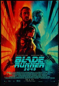 6m0541 LOT OF 4 UNFOLDED DOUBLE-SIDED BLADE RUNNER 2049 ADVANCE ONE-SHEETS 2017 Gosling, Ford